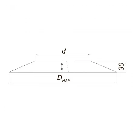 Накладка декоративная V50R (AISI-304/0,5) d-130/230 (Вулкан)