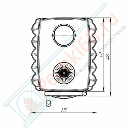 Чугунная отопительная печь Бахтинка, серая (ProMetall)
