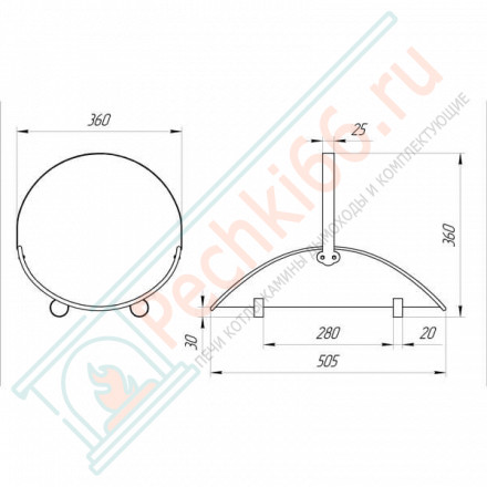 Дровница VKN101-ABR, античная бронза (Вулкан)