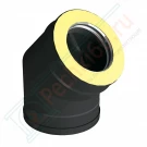 Отвод 45° V50R с изол (AISI-310S/0,8-ОЦИНК-RAL/0,5) d-200/300 (Вулкан-Cerablanket)