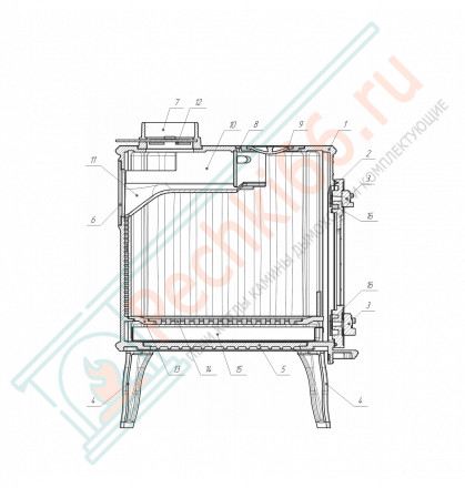 Чугунная печь камин Маэстро (ProMetall)
