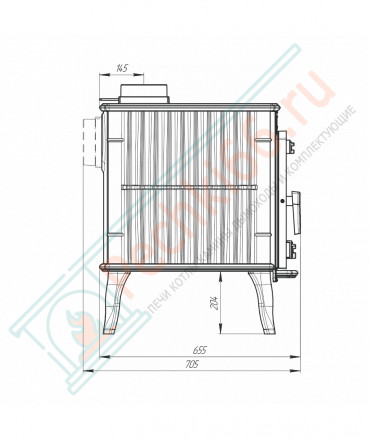 Чугунная печь камин Маэстро (ProMetall)