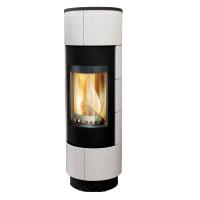Печь-камин Cadiz, черный/белая, керамика (Thorma) до 180 м3