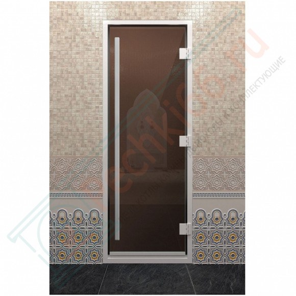 Стеклянная дверь DoorWood «Хамам Престиж Бронза» 200х70 см в Самаре