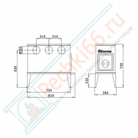 Чугунная печь 300CB (Dovre)