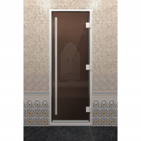 Стеклянная дверь DoorWood «Хамам Престиж Бронза» 190х80 см