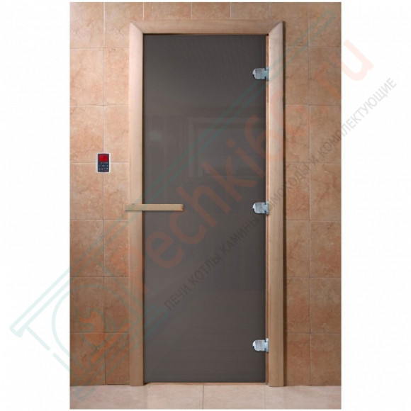 Стеклянная дверь для бани "Сумерки" графит 2000х800 (DoorWood) в Самаре