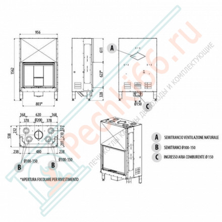 Каминная топка Plasma 85 Wood (MCZ)