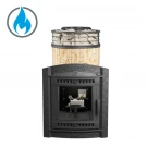 Печь банная Атмосфера L, окаменевшее дерево ламель+сетка с газовой горелкой 24 кВт (ProMetall) 20м3 Печь банная Атмосфера L, окаменевшее дерево ламель+сетка с газовой горелкой 24 кВт (ProMetall) 20м3