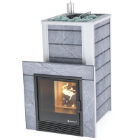 Печь для бани в облицовке талькохлорит ИзиСтим Ялта-35