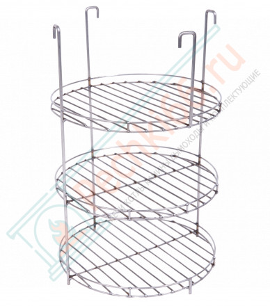 Этажерка 3х ярусная с бортиком d-290 мм (Россия)