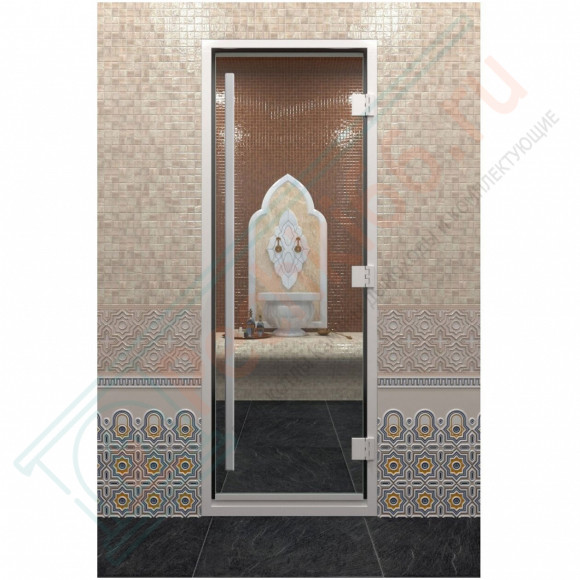 Стеклянная дверь DoorWood «Хамам Престиж прозрачное» 200х70 см в Самаре