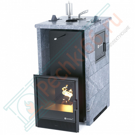 Печь для бани Сочи-M2 в трёхстороннем кожухе из талькохлорита (ИзиСтим)