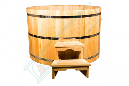 Купель кедровая круглая 120х120х120 (НКЗ)