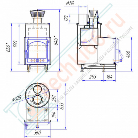 Печь для бани с закрытой каменкой Услада 10, под обкладку (Жара)