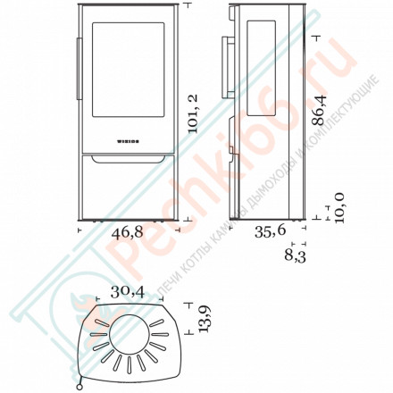 Печь камин Miro 3 (Wiking)