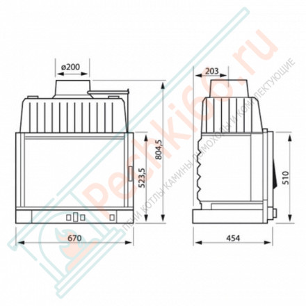 Каминная топка Altima 105 (Supra) 11 кВт