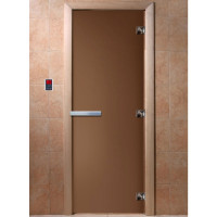 Дверь стеклянная для бани, бронза матовая 1700х700 (DoorWood) Дверь стеклянная для бани, бронза матовая 1700х700 (DoorWood)