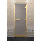 Стеклянная дверь для хамама в золотом профиле, сатин 200х90 (по коробке) (DoorWood) Стеклянная дверь для хамама в золотом профиле, сатин 200х90 (по коробке) (DoorWood)