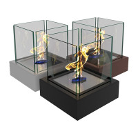 Настольный биокамин Quant Metall, белый (ZeFire)