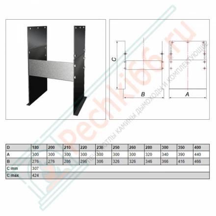 Основание напольное для опоры с изол V50R (ОЦИНК-RAL/1,5) d-130/230 (Вулкан)