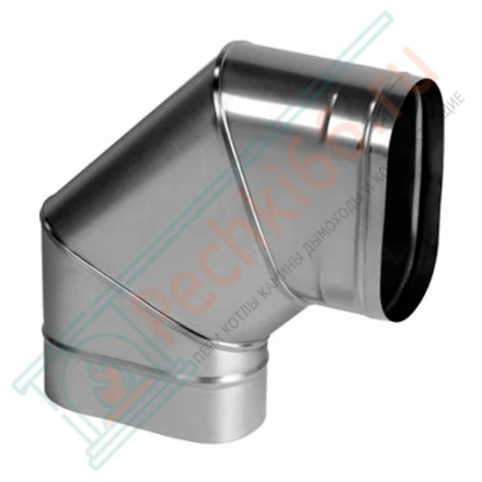 Отвод 90° VOG по узкой стороне (AISI-321/0,8) 100х200мм (Вулкан)