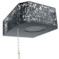 Обливное устройство для бани Каскад 20 л, хохлома черный (Изистим)