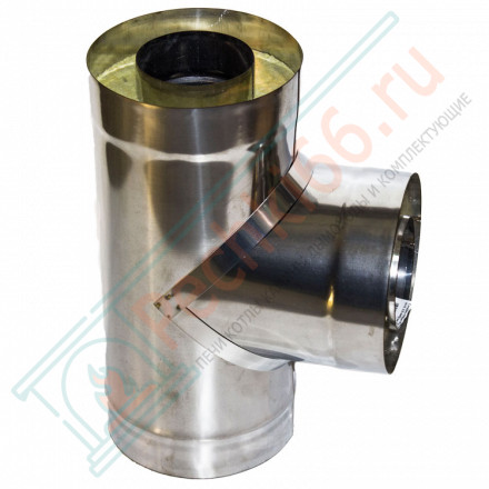 Сэндвич-тройник 90° (НЕРЖ-439/1,0-НЕРЖ-439/0,5) d-180/260 (УМК)