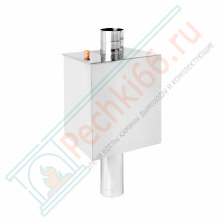 Бак нержавейка на трубе 80 л. d-115 прямоугольный AISI 439 (Россия)