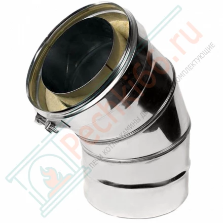 Сэндвич-отвод 30° (AISI-316L/0,8-AISI-304/0,5) d-120/220 (Craft-HF-50)