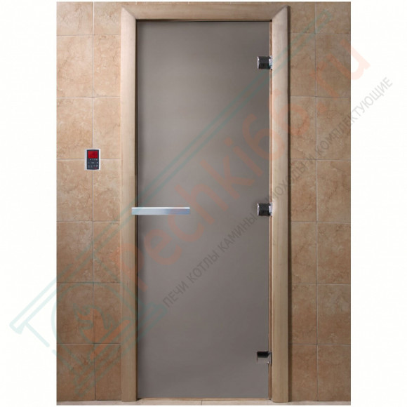 Дверь стеклянная для бани, сатин матовый, 2000х800 (DoorWood) в Самаре