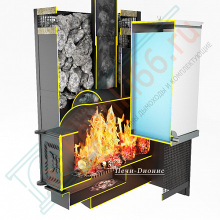 Печь банная Емельяныч - 3/S Сeramic, Онего 8АС, под бак 60 л (Дионис)