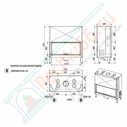 Каминная топка Plasma 115B Wood (MCZ)