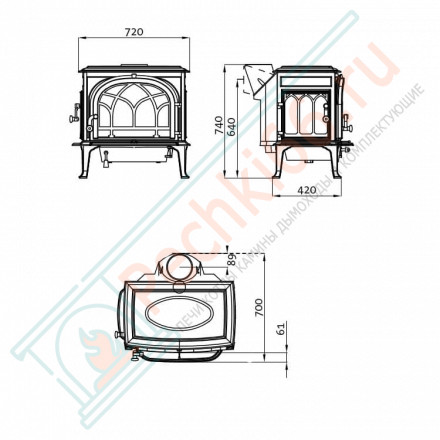 Чугунная печь F500 ECO BRM (Jotul)