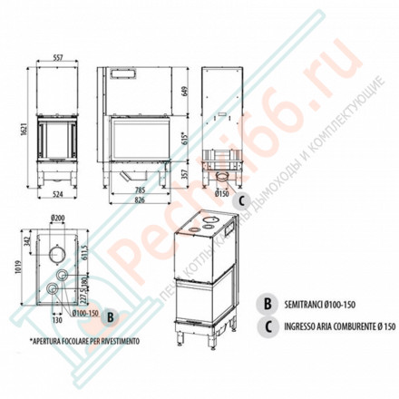 Каминная топка Plasma 50T Wood (MCZ)