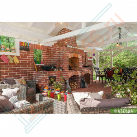 Плитка прямая Старый кирпич (0.84 м2 в коробке) (Терракот)