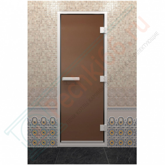 Стеклянная дверь DoorWood Хамам Бронза матовая 180х70 (по коробке) в Самаре