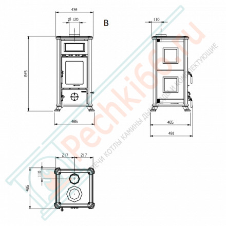 Печь-камин Dorella L 8X (La Nordica) до 195 м3