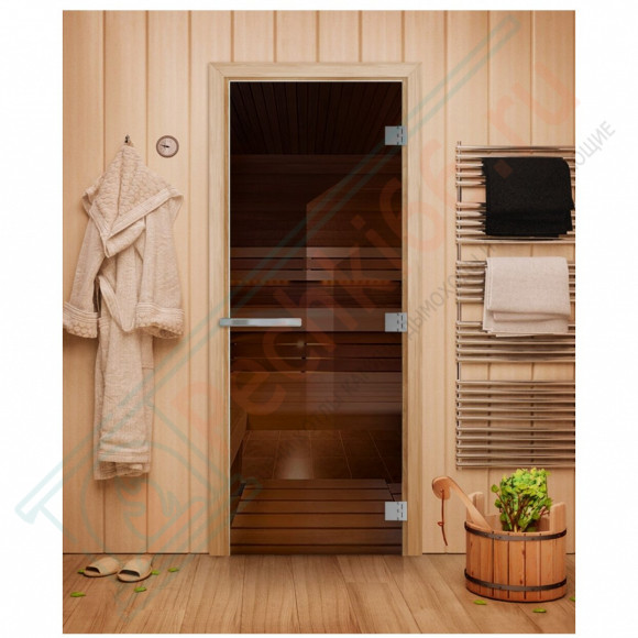 Дверь для бани и сауны Эталон, бронза 10мм, 200х80 см (по коробке) (DoorWood) в Самаре