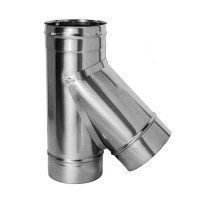 Тройник 45° без изол (НЕРЖ-321/0,8) d-115 (Дымок-Lux)