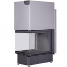 Топка Дельта 700 B три стекла подовое горение принтинг черный шамот (Экокамин)