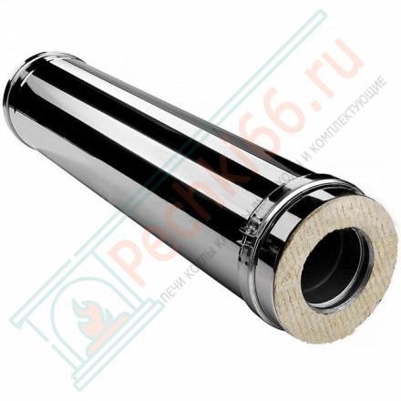 Сэндвич труба V50R с изол L=1000 (AISI-321/0,8-AISI-304/0,5) d-250/350 (Вулкан-Cerablanket)