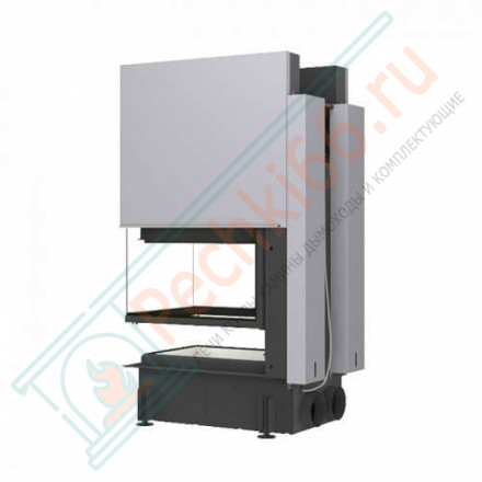 Топка Дельта 700 три стекла подовое горение принтинг (Экокамин)