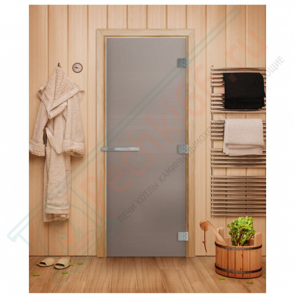 Дверь для бани и сауны Эталон, сатин, 200х80 см (по коробке) (DoorWood) в Самаре