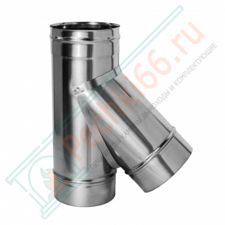 Тройник 45° без изол (НЕРЖ-321/0,8) d-180 (Дымок-Lux)