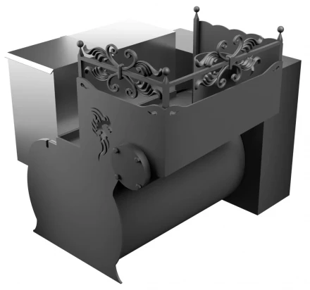 Банная печь Горыныч 3, малая дверь со стеклом, конвекционный портал (ТермоСфера)