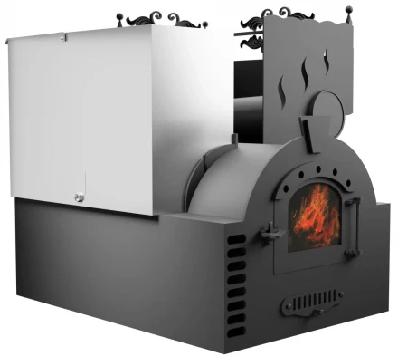 Банная печь Горыныч 3, малая дверь со стеклом, система воздушного отопления (ТермоСфера)