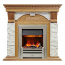 Электрокаминокомплект Dublin - Дуб / Сланец белый с очагом Chesford