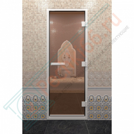 Стеклянная дверь DoorWood Хамам Бронза 2100х900 (по коробке)