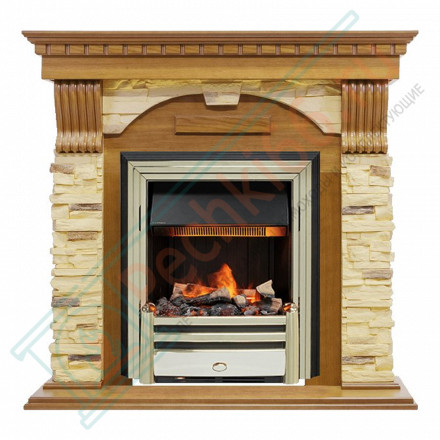 Электрокаминокомплект Dublin - Дуб / Сланец с очагом Cavendish